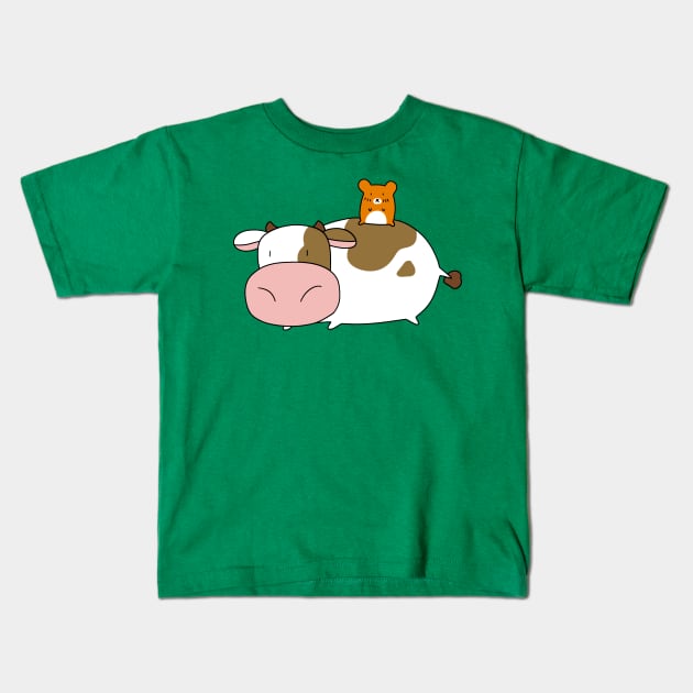 Cow and Hamster Kids T-Shirt by saradaboru